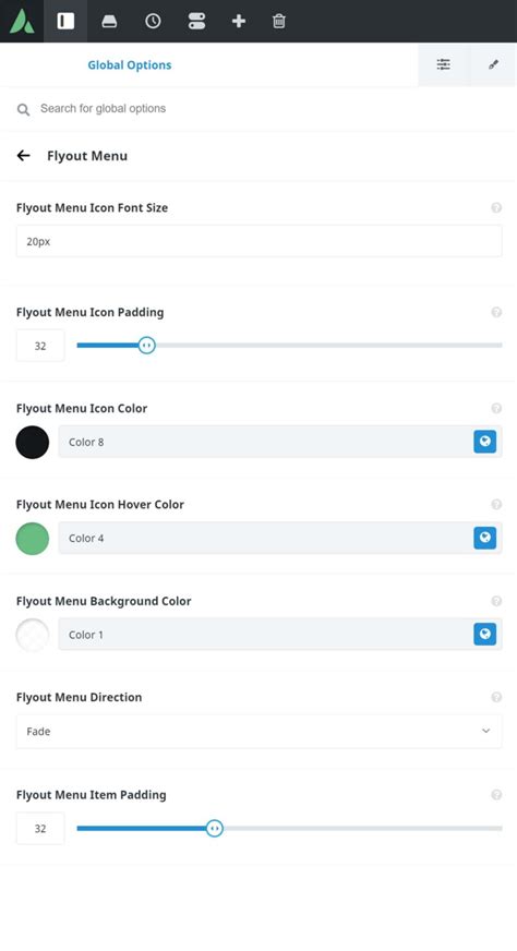Avada flyout menu UberMenu implements a single-menu responsive solution